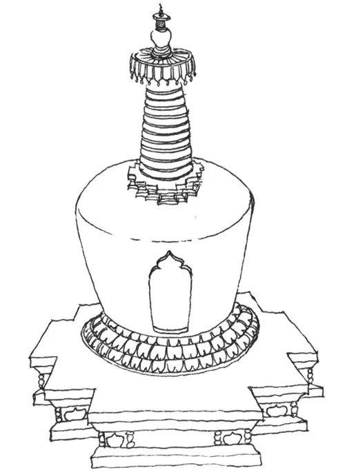 印度佛塔简笔画图片