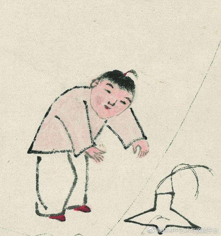 人民艺术家齐白石五童纸鸢图