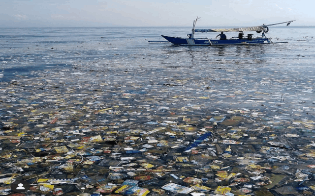 亦有可能通过食物链传递给人类海洋里的污染物和化学物质被塑料圈束缚