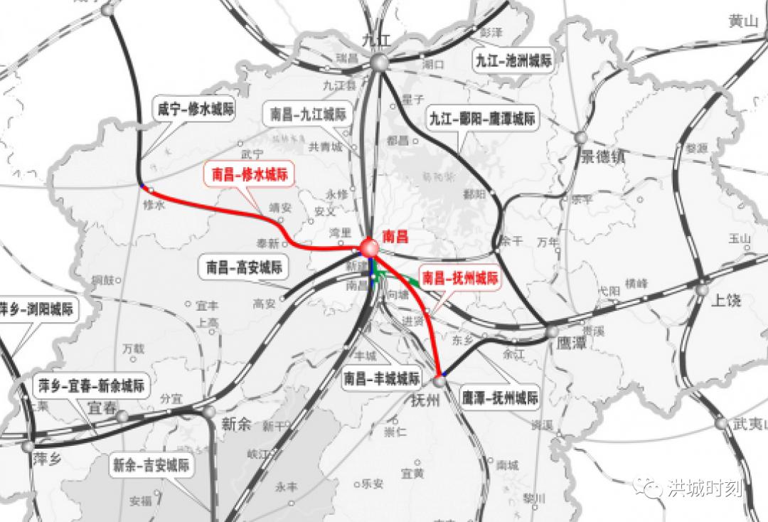 作为常岳昌铁路通道的组成部分,将在2025年启动南昌-修水城际铁路建设