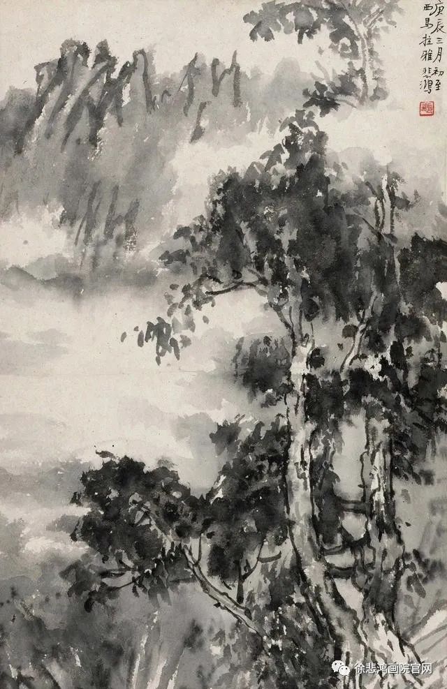 徐悲鸿山水画作品欣赏