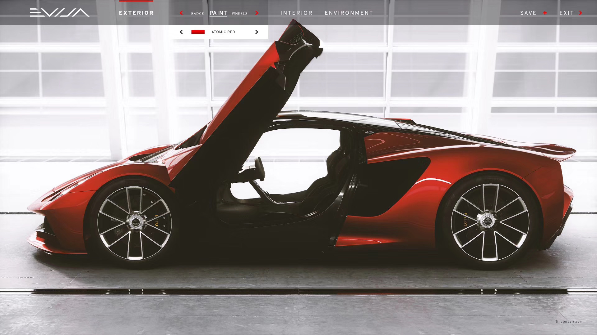 路特斯evija车身颜色曝光,原子红超抢眼!