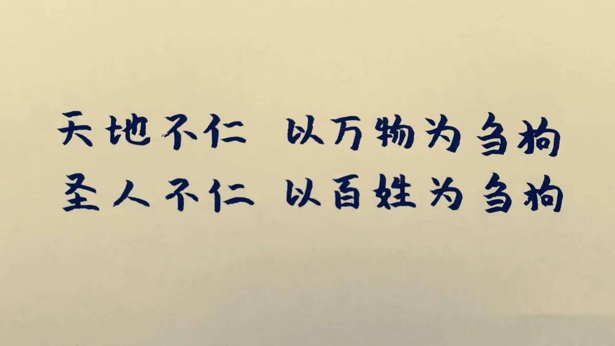 我读道德经你误解了天地不仁以万物为刍狗的意思