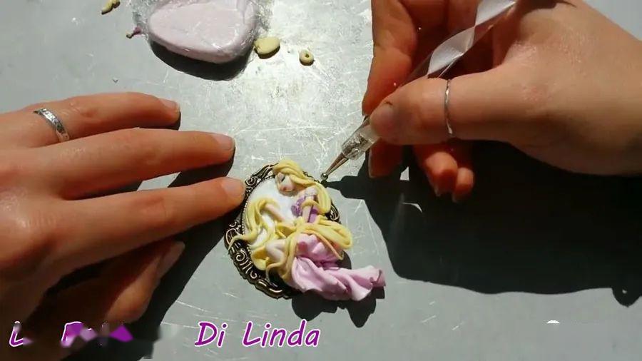 浅浮雕人像教程 | 长发公主_泥塑