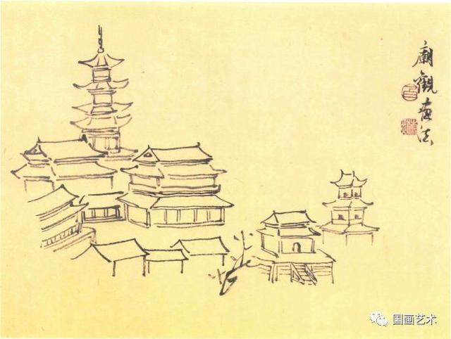 山水画技法教程之点景建筑