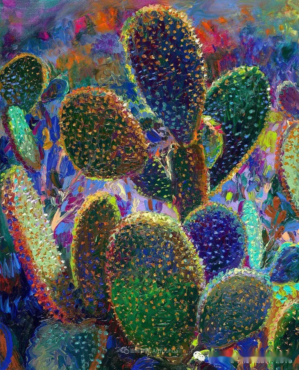 用颜料触摸这个世界美国画家irisscott植物油画作品赏析