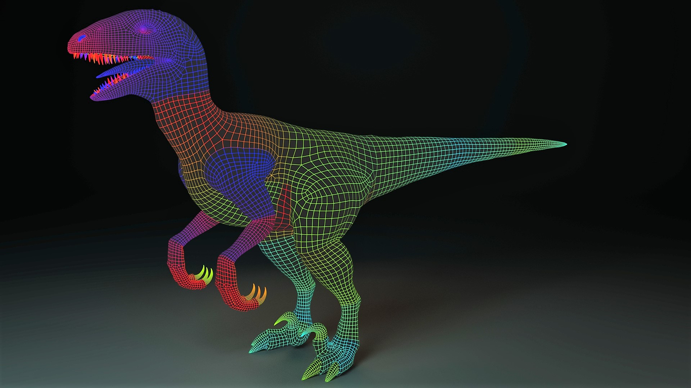 来一组恐龙的3d模型话说这恐龙是不是饿急眼了#游戏动漫# #3d建模