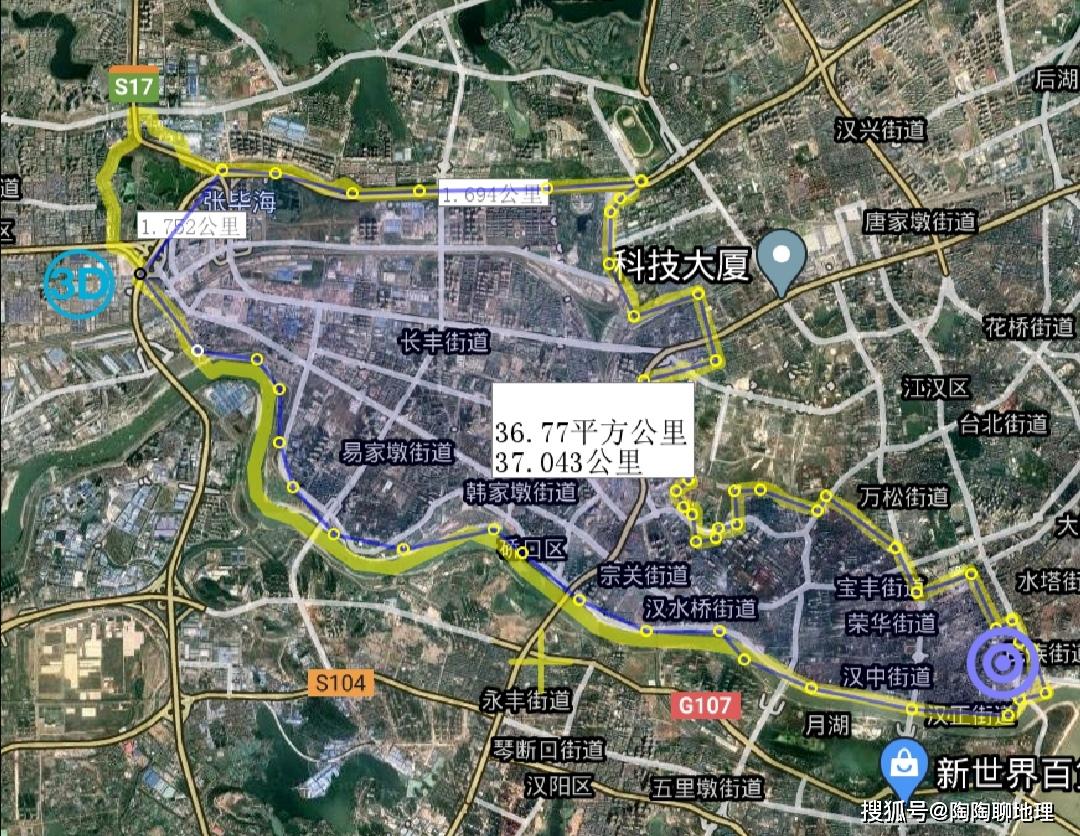 原创湖北武汉市13个区建成区面积排名最大区内有中国的重点大学城