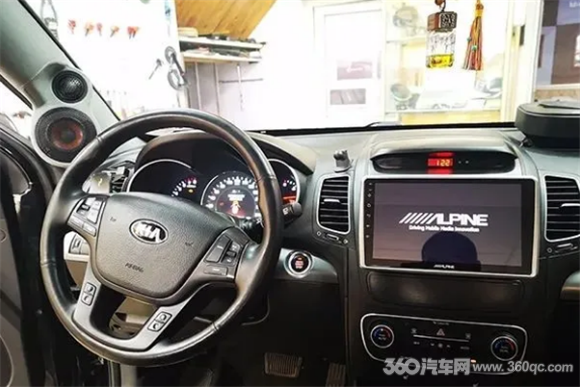 起亚索兰托改装妃仕汽车音响组合三分频听全频段靓声