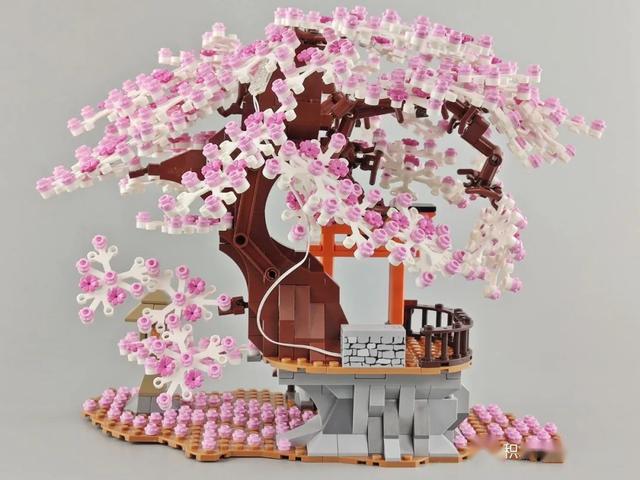 森宝积木601705601706樱花季系列武大的樱花你们去看了吗