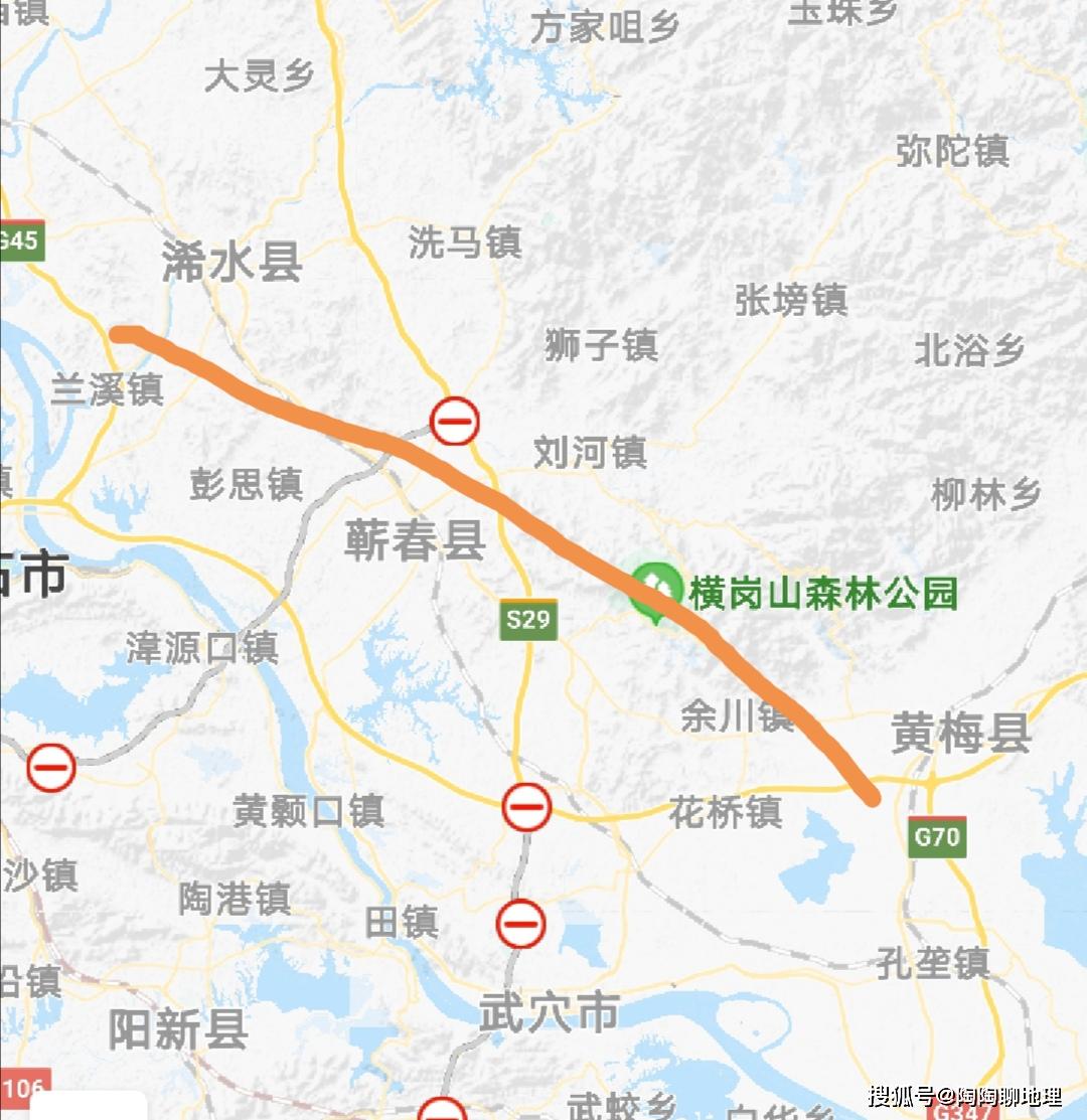 蕲太高速路线图出口图片