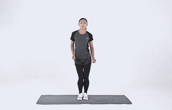 双脚左右跳步练习●完成2~3组.每组8~12次.●落地时注意屈膝缓冲.