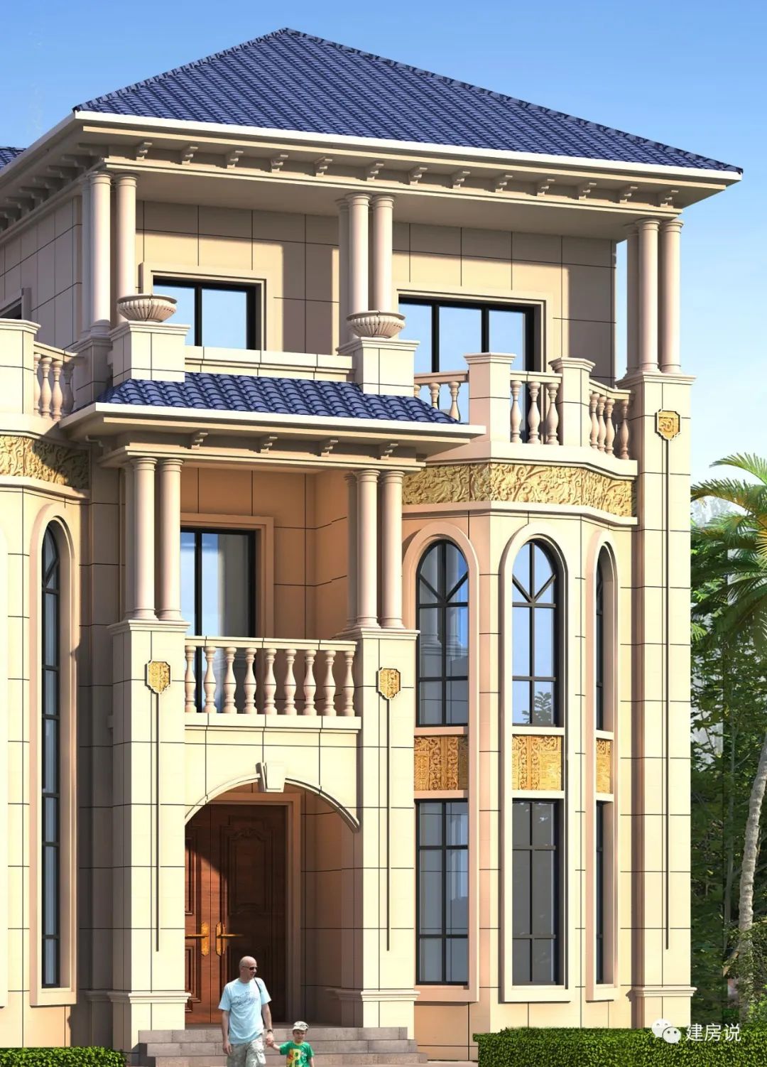 农村建房图纸面宽12米复式楼别墅布局高端上档次建在老家倍有排面