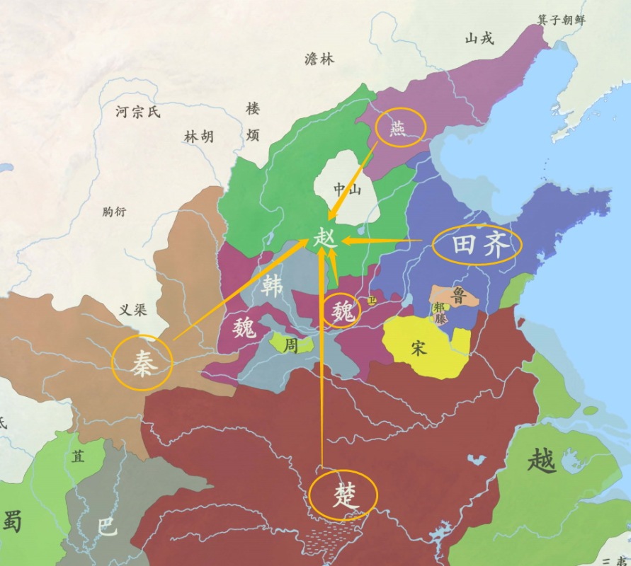 赵武灵王时期赵国地图图片