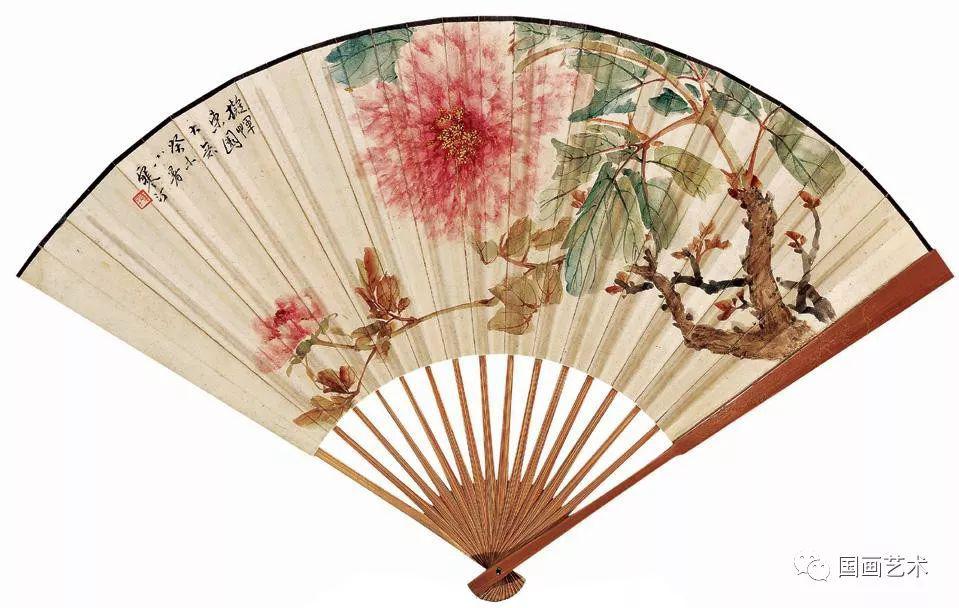 香风拂暑气!绝美名家牡丹扇面欣赏_折扇