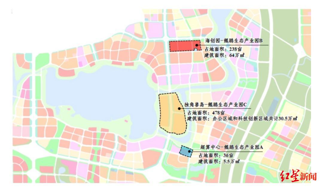 按照a,b,c区分类分步构建:a区位于成都科学城鹿溪智谷核心区,兴隆湖