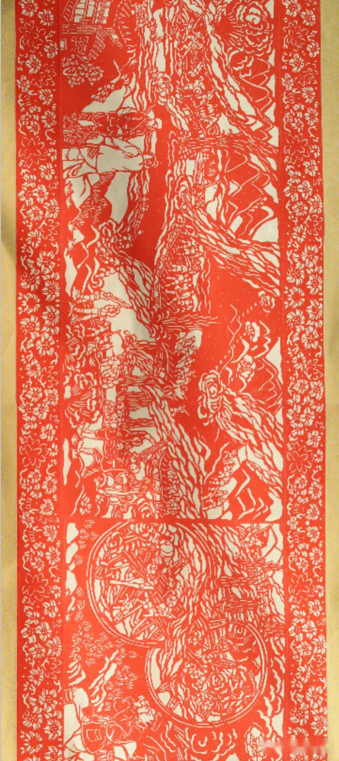 【歌颂红色革命·震撼巨作】黄惠玲创作纯手工剪纸长卷《湘江战役》