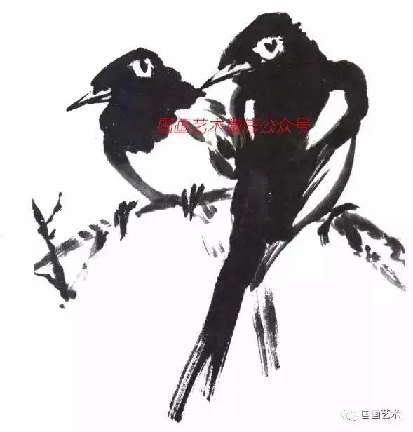 钱行健教你画水墨写意鸣禽5步学会各种形态的鸟点赞收藏