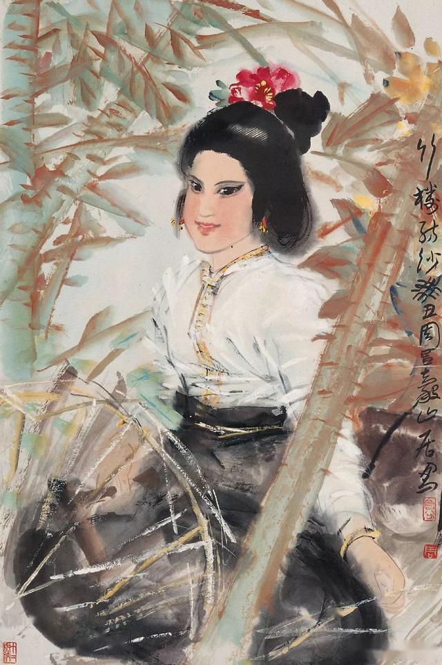 周昌谷意笔人物画欣赏