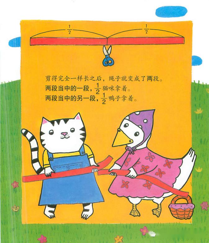e启学数学绘本||《猫咪的一天》---"分数"!