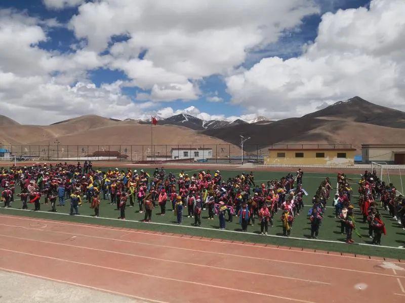 【强基惠民】八宿县益青乡索那村驻村工作队为益青乡中心 小学分发