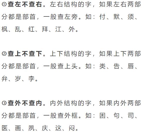 小学生查字典技巧口诀~_部首