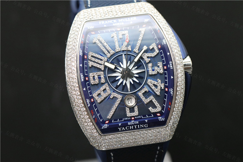 左腕表舍海底之谜zf法穆兰v45蓝色游艇腕表评测