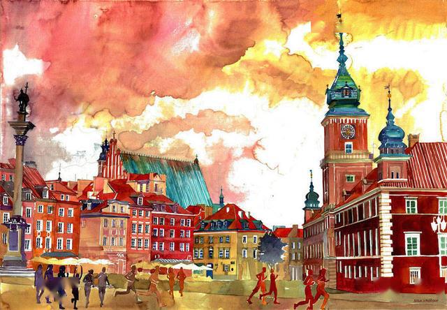 惊艳的色彩:maja wronska建筑水彩绘画作品欣赏