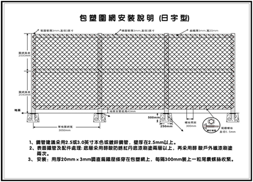 篮球场套塑围网施工方案