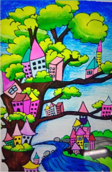 创建国家森林城市共建富强美丽邯郸绘画比赛二等奖获奖优秀作品展示一