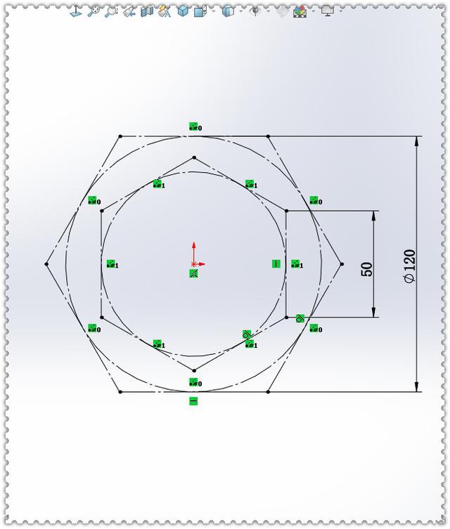 用solidworks曲面建模一个六角靠垫用样条曲线做草图