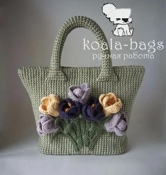 学会钩立体花竟收获了无数个惊艳的手工包包diy钩针编织