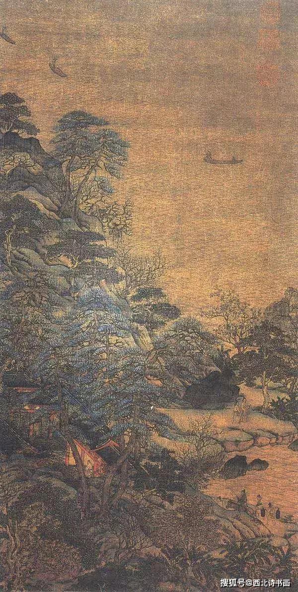 从东晋顾恺之到隋朝展子虔,工笔重彩山水画逐渐从人物画中剥离了出来