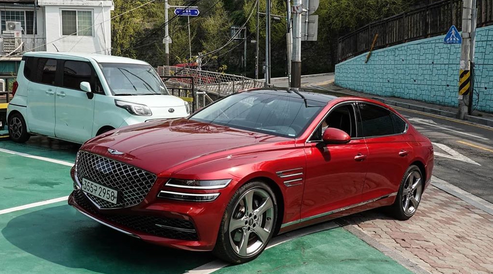 大气优雅的设计 捷尼赛思g80海外实车街拍-爱卡汽车爱咖号