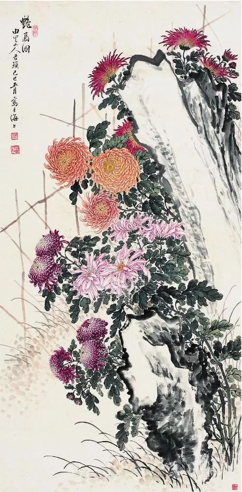 畫菊專家的百花畫譜130幅