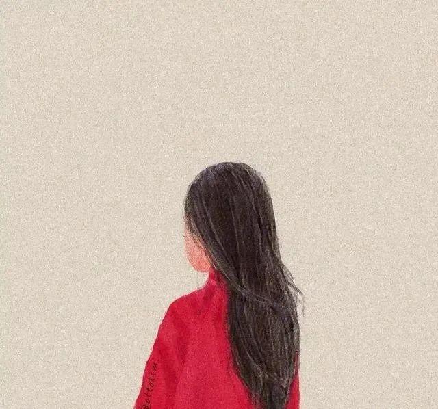 66张小姐姐背影手绘做头像吧