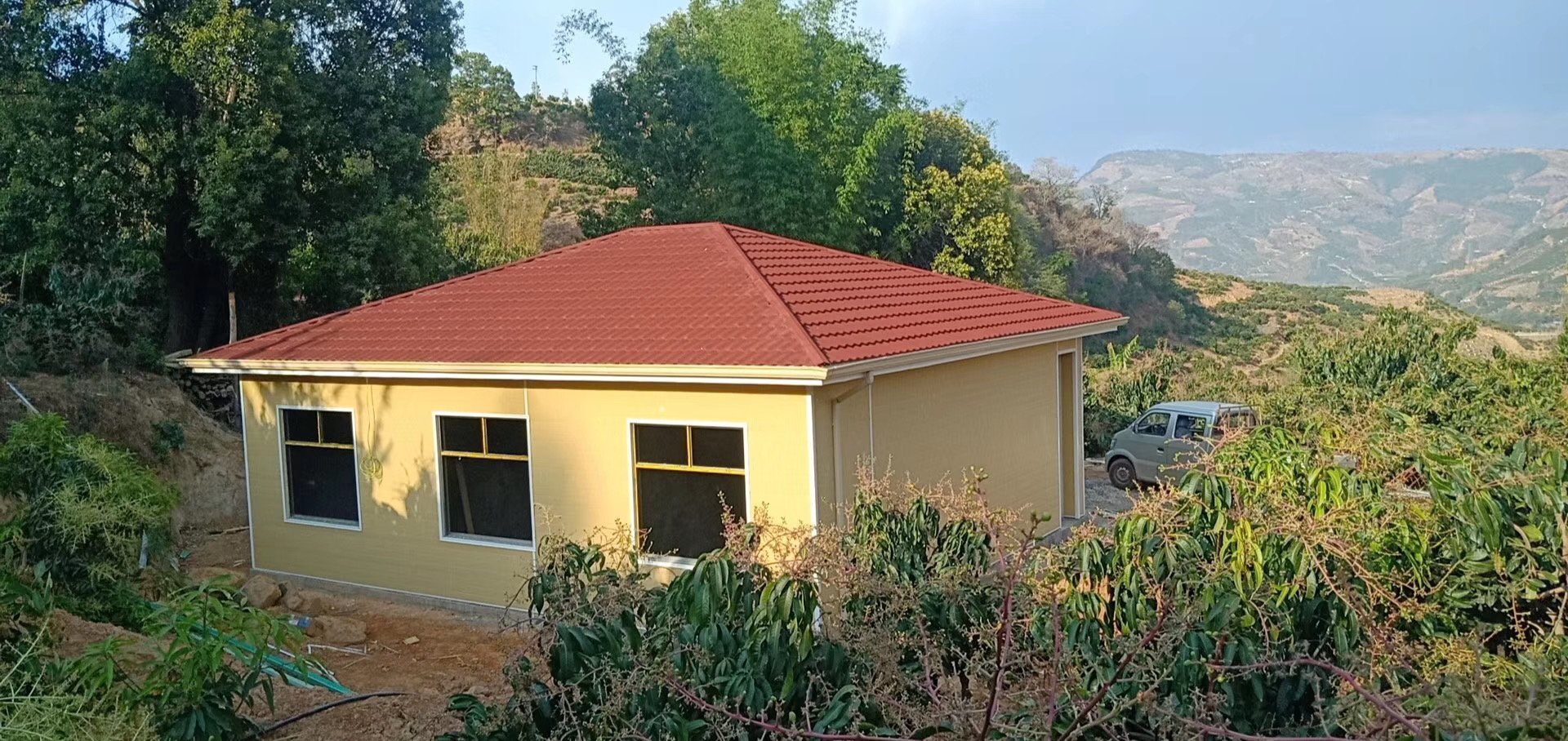 单层田园风格新农村住房别墅真图