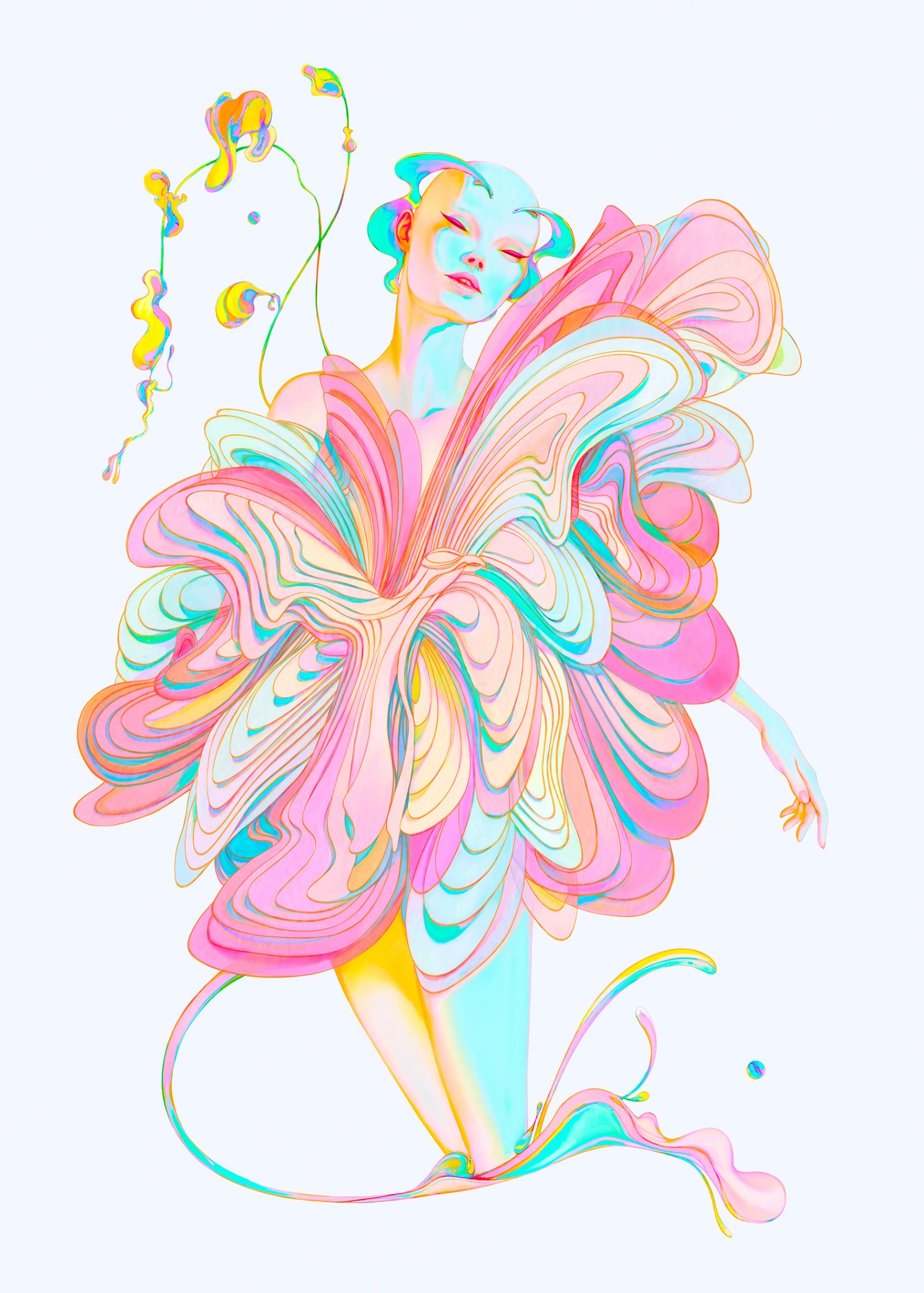 强大的色彩把控!christian orrillo华丽的人物插画