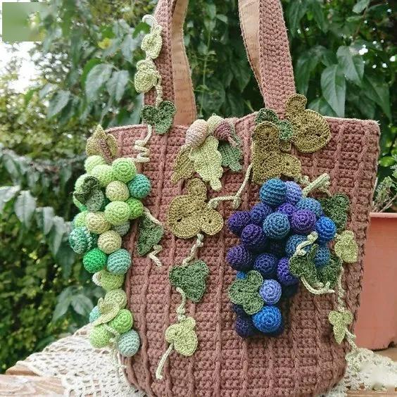 学会钩立体花竟收获了无数个惊艳的手工包包diy钩针编织