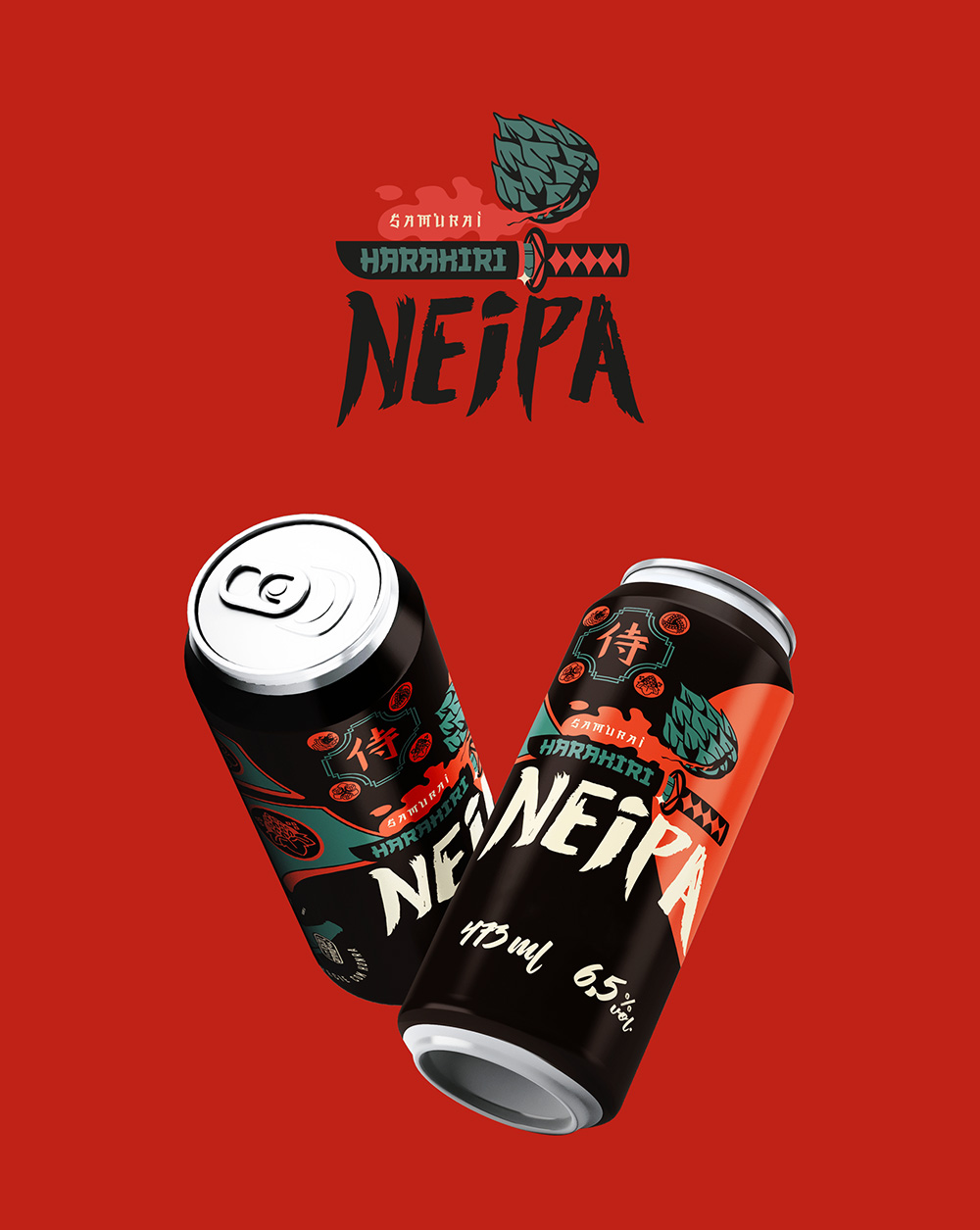 巴西日本武士精酿啤酒品牌设计