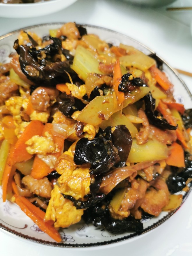 原创家常鸡蛋菜谱木须肉简单美味营养超级下饭今晚米饭不够吃