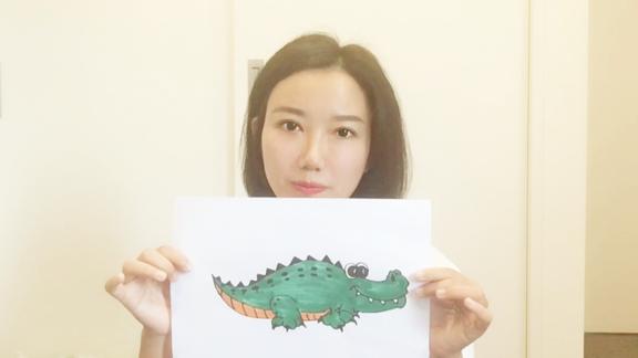 简笔画小洛教你画小鳄鱼动动手指一起来画吧