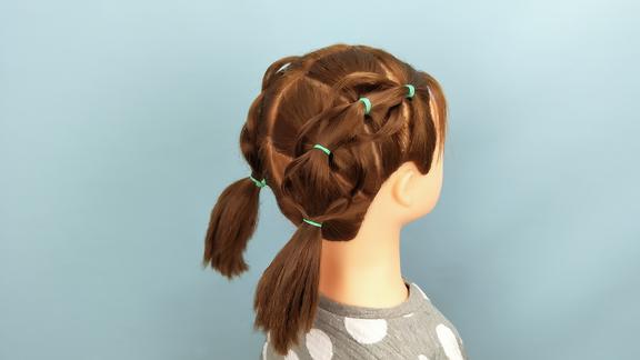 适合短发小女孩的马尾辫发型简单好看女童发型教程