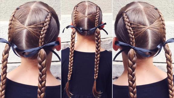 怎样编麻花辫好看 00后小女孩的发型视频