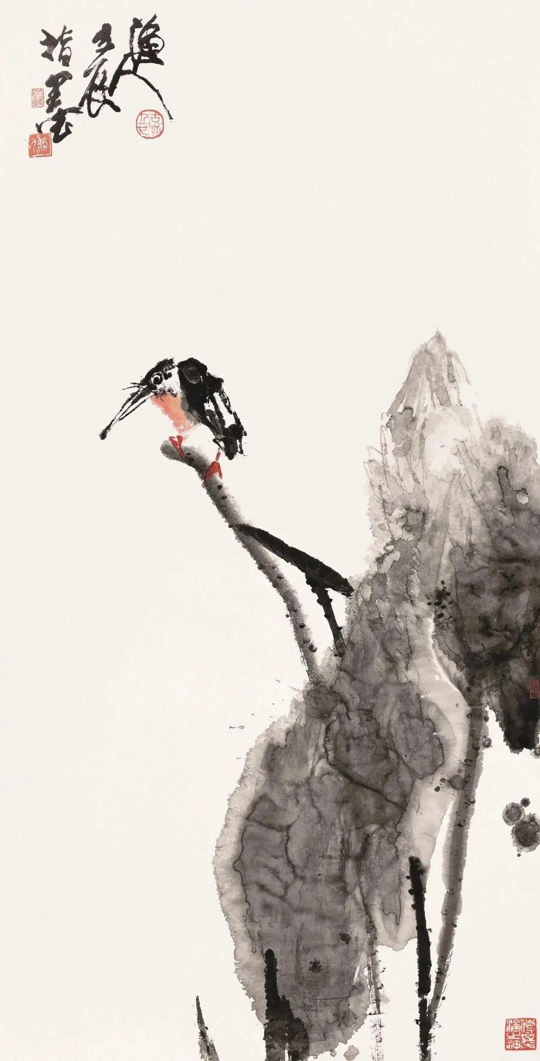 看这位央美教授笔下大写意花鸟