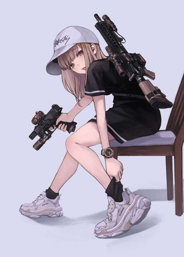 原创枪车少女男人们最爱的要素都被他画到一起了