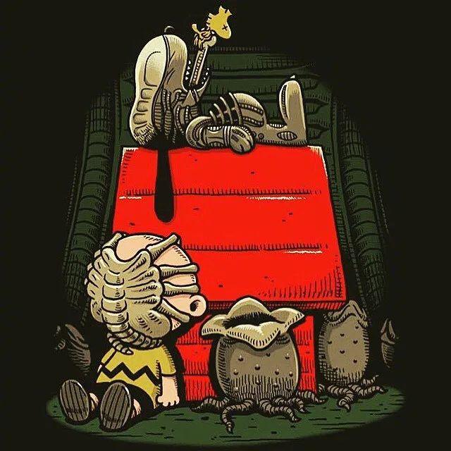 抱脸虫花生漫画,ben chen傻了吧?爷没有嘴!注意!你已经感染了抱脸虫!