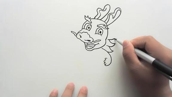 一分钟学会画十二生肖之大龙步骤一看就会一学也会简笔画教材