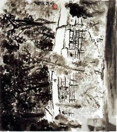 乡邦档案█ 江平婺源县城速写画