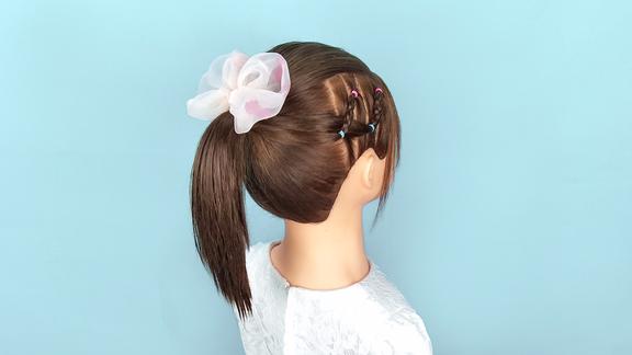 小女孩高马尾辫发型也能扎得这么美简单利落最适合夏季